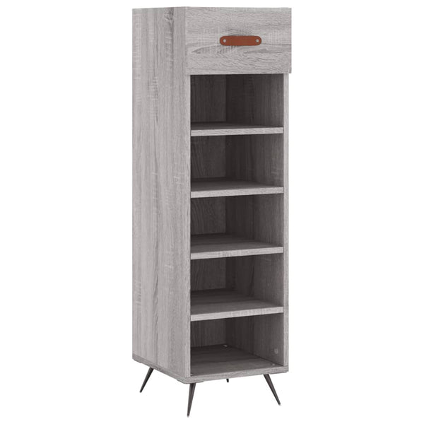 Schoenenkast 30X35X105 Cm Bewerkt Hout Eikenkleur