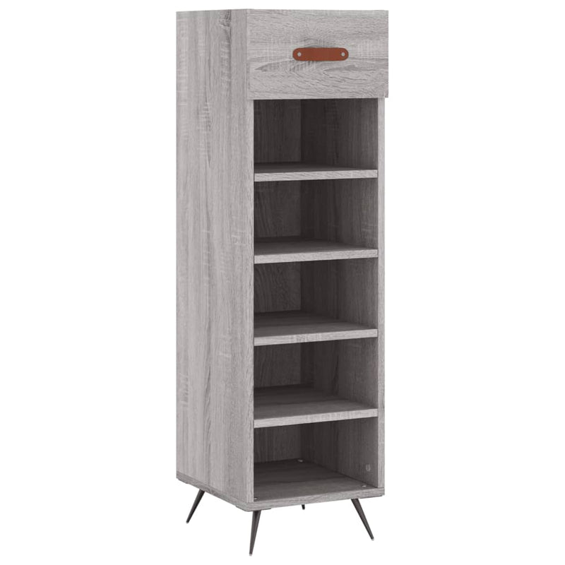 Schoenenkast 30X35X105 Cm Bewerkt Hout Eikenkleur