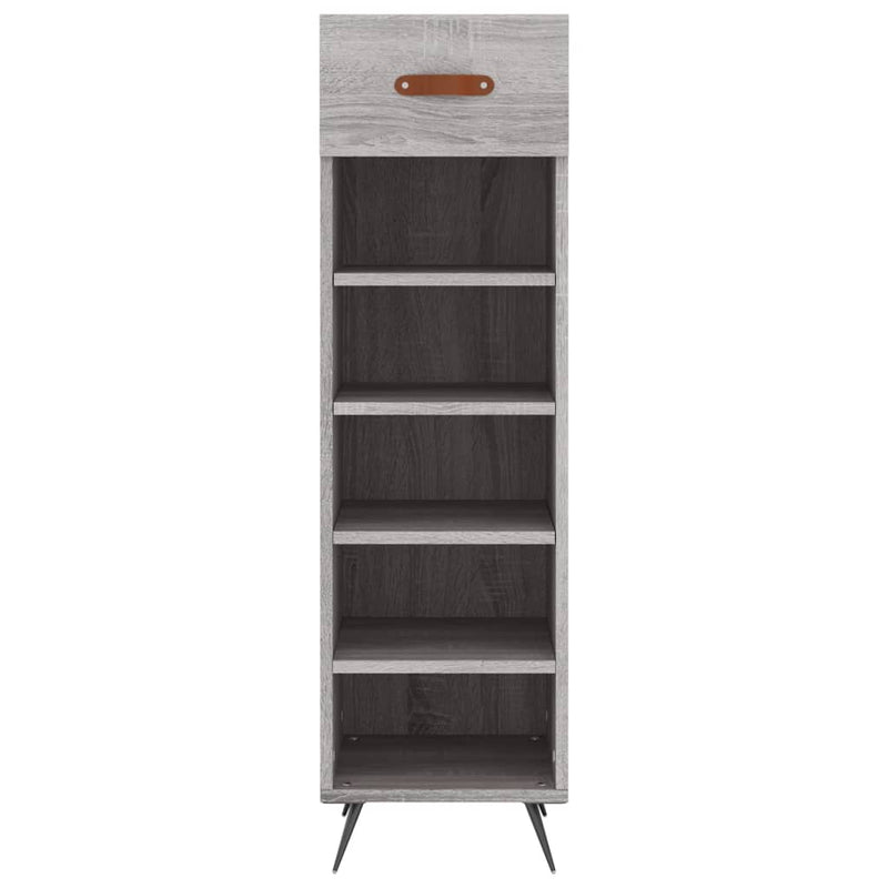 Schoenenkast 30X35X105 Cm Bewerkt Hout Eikenkleur