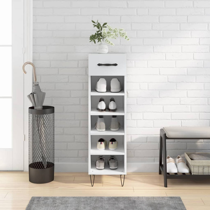 Schoenenkast 30X35X105 Cm Bewerkt Hout