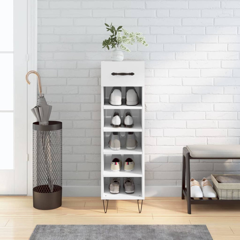 Schoenenkast 30X35X105 Cm Bewerkt Hout