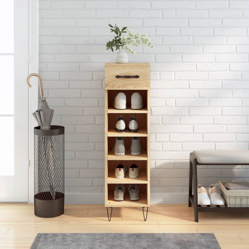 Schoenenkast 30X35X105 Cm Bewerkt Hout