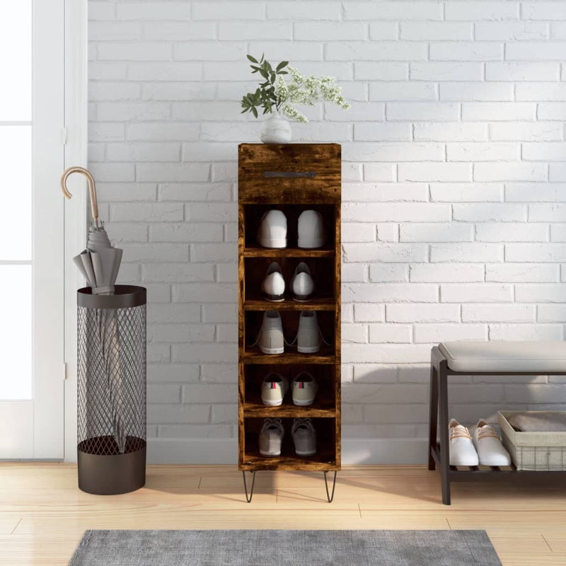 Schoenenkast 30X35X105 Cm Bewerkt Hout