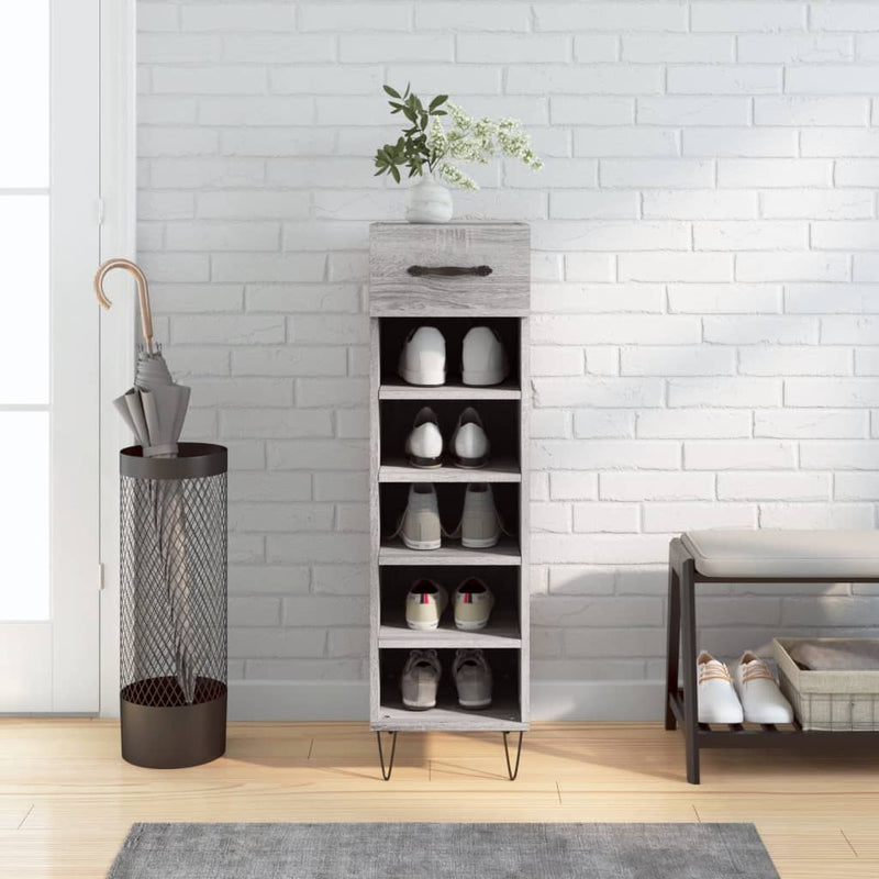 Schoenenkast 30X35X105 Cm Bewerkt Hout