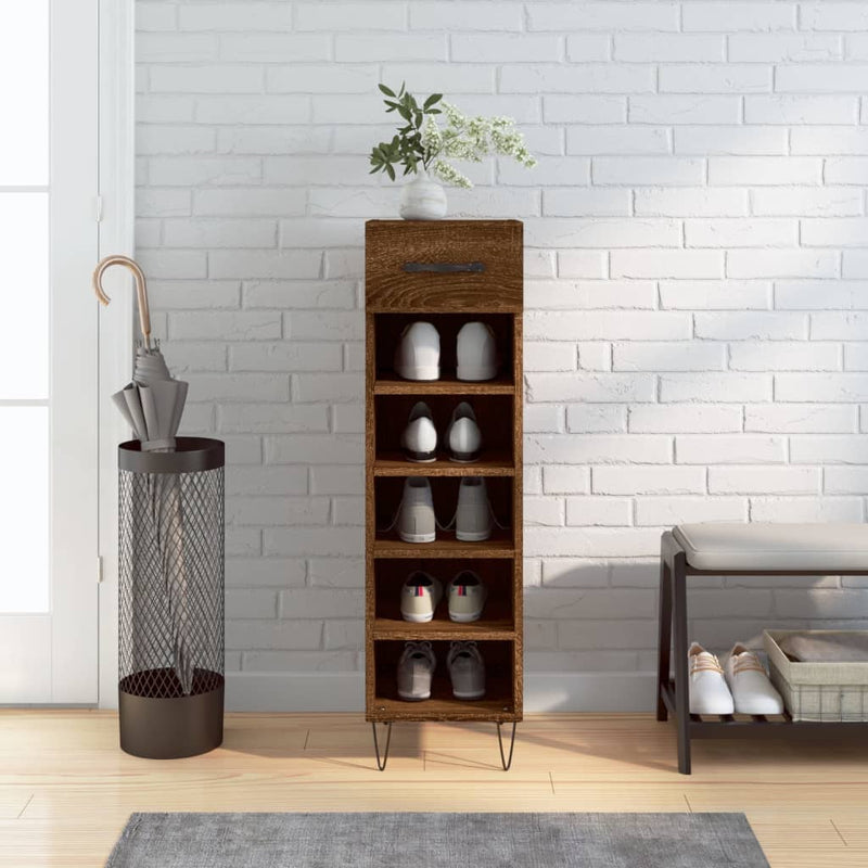 Schoenenkast 30X35X105 Cm Bewerkt Hout