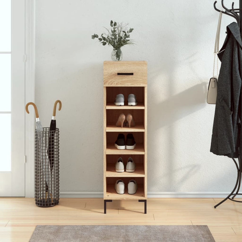Schoenenkast 30X35X105 Cm Bewerkt Hout