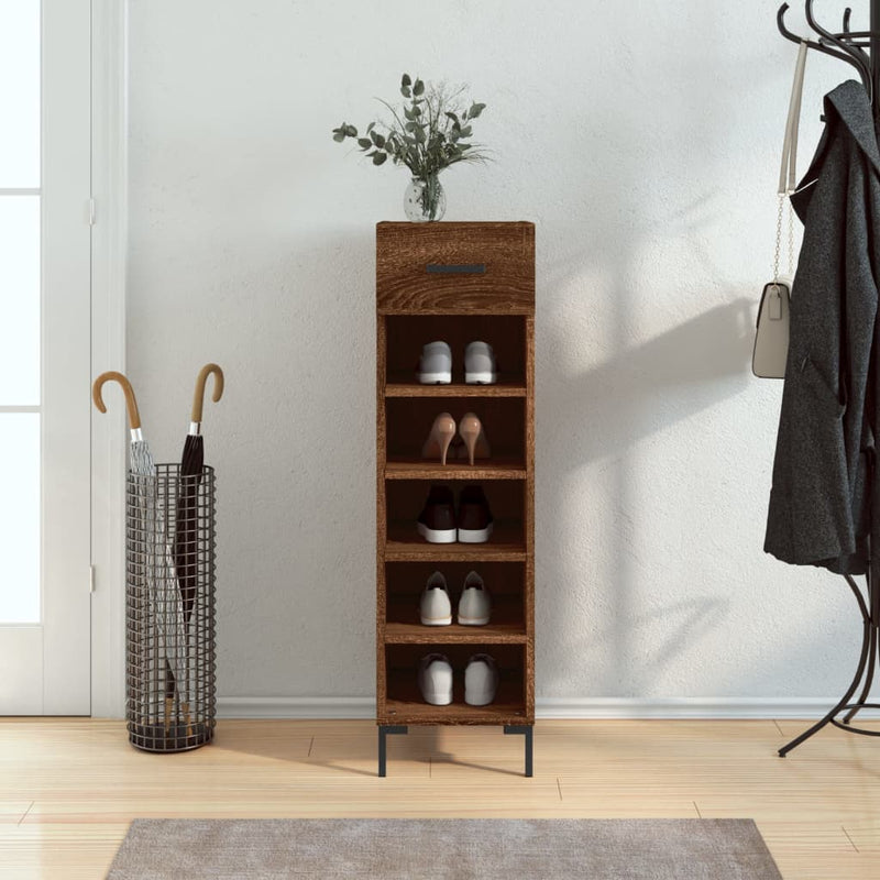 Schoenenkast 30X35X105 Cm Bewerkt Hout