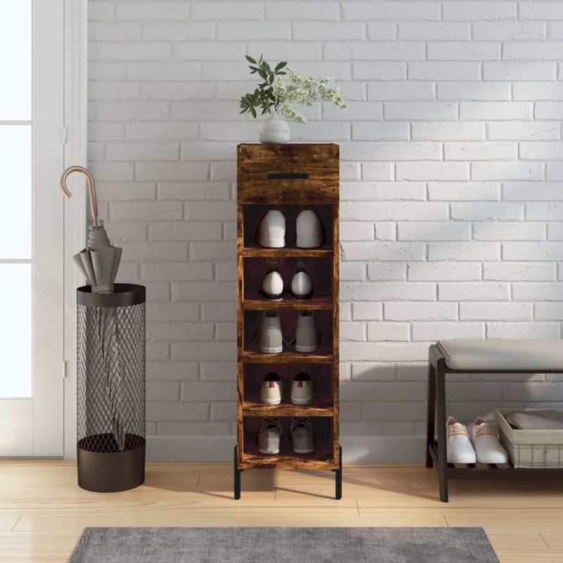 Schoenenkast 30X35X105 Cm Bewerkt Hout