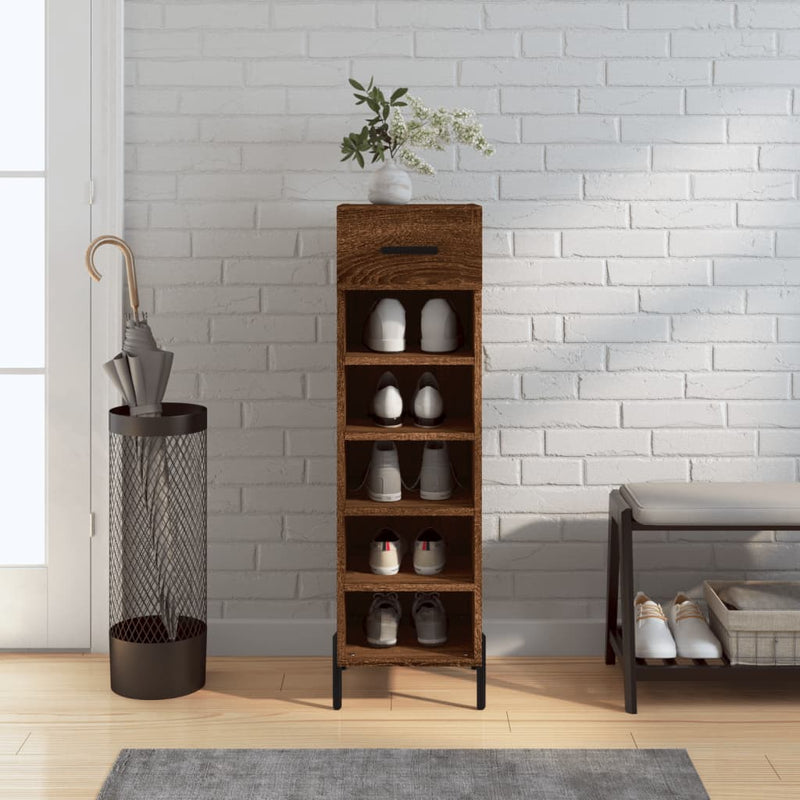 Schoenenkast 30X35X105 Cm Bewerkt Hout