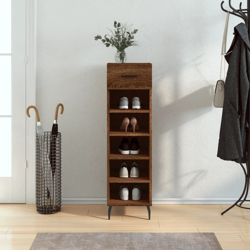 Schoenenkast 30X35X105 Cm Bewerkt Hout