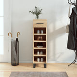 Schoenenkast 30X35X105 Cm Bewerkt Hout
