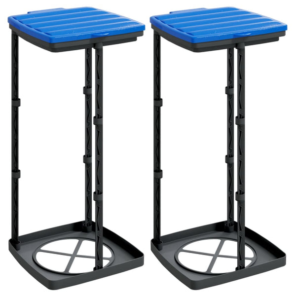Vuilniszakhouders 2 St Pp Zwart En Blauw