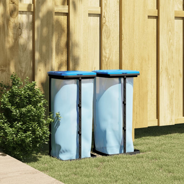 Vuilniszakhouders 2 St Pp Zwart En Blauw