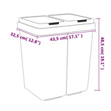 Vuilnisbak Dubbel 2X25 L
