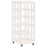 Houtblokhouder Met Wielen 40X49X110 Cm Massief Grenenhout