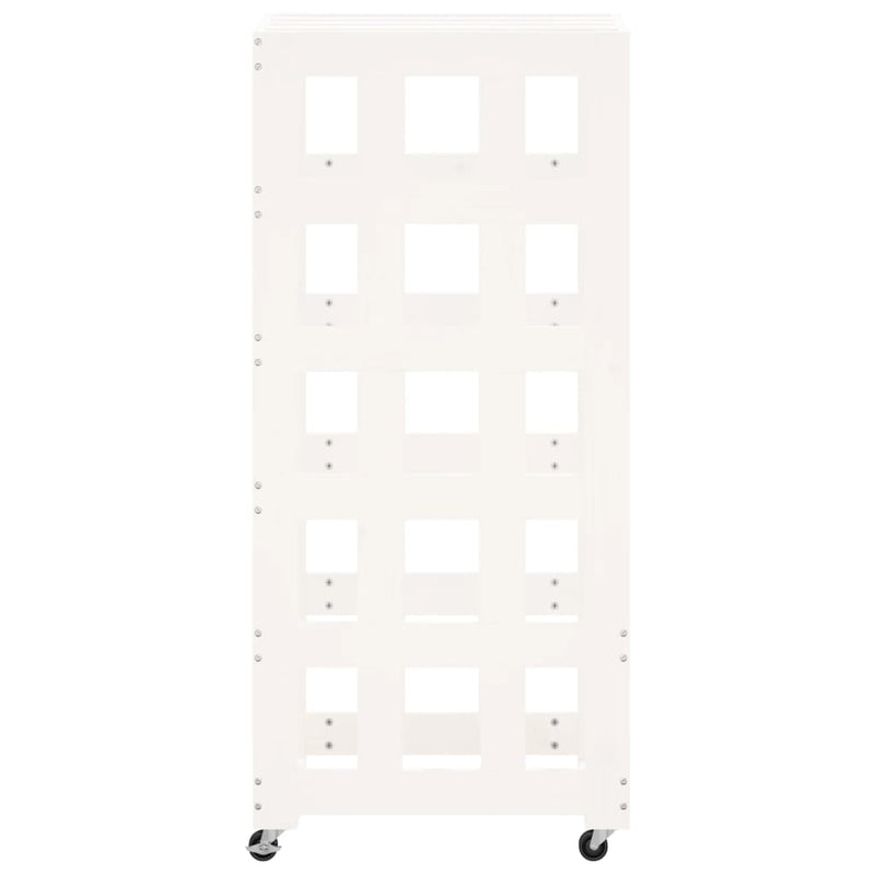 Houtblokhouder Met Wielen 40X49X110 Cm Massief Grenenhout