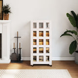 Houtblokhouder Met Wielen 40X49X110 Cm Massief Grenenhout