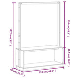 Kledingrek Schoenenkast 113X40X157,5 Cm Grenenhout Honingbruin