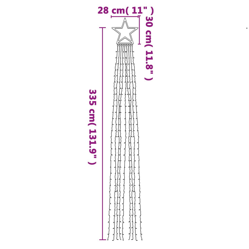 Kerstboomverlichting 320 Te Led's 375 Cm