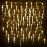Kerst Ijspegellamp 100 Led's Warm Wit 10 M Acryl Pvc Warmwit