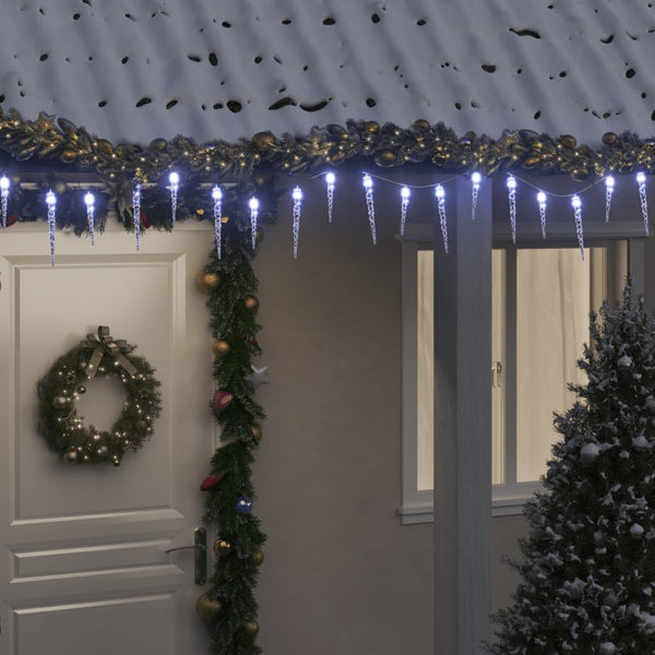 Kerst Ijspegellamp 200 Led's Koud Wit 20 M Acryl Pvc Koudwit