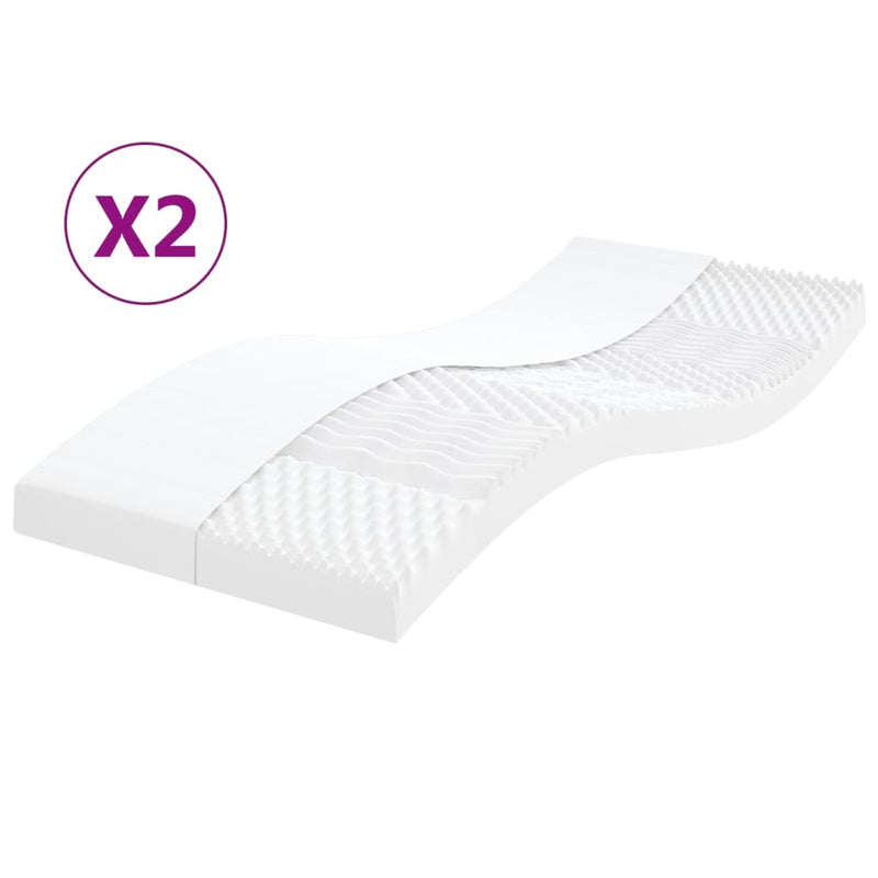 Schuimmatras 7 Zones Hardheid 20 Ild Wit
