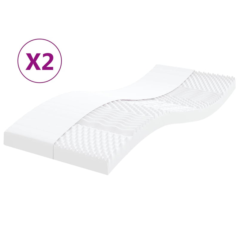 Schuimmatras 7 Zones Hardheid 20 Ild Wit