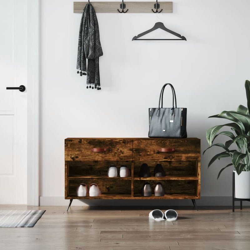 Schoenenbank 102X35X55 Cm Bewerkt Hout