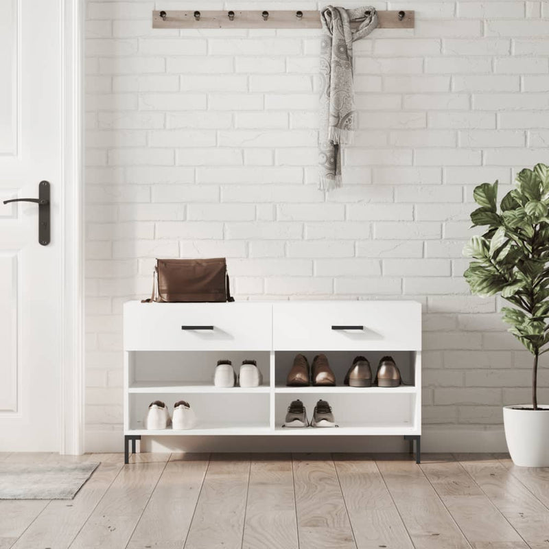 Schoenenbank 102X35X55 Cm Bewerkt Hout