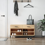 Schoenenbank 102X35X55 Cm Bewerkt Hout Eikenkleur