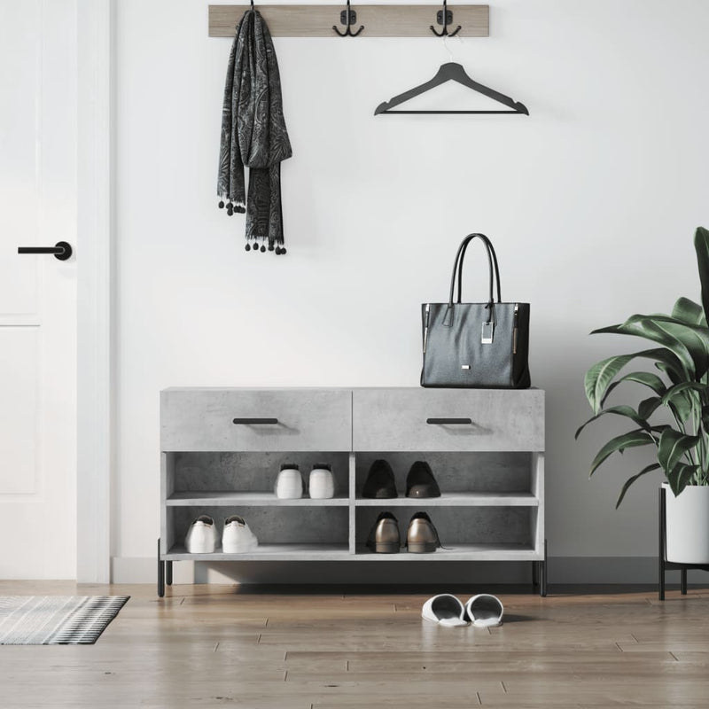 Schoenenbank 102X35X55 Cm Bewerkt Hout Eikenkleur
