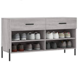 Schoenenbank 102X35X55 Cm Bewerkt Hout Eikenkleur