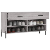 Schoenenbank 102X35X55 Cm Bewerkt Hout Eikenkleur