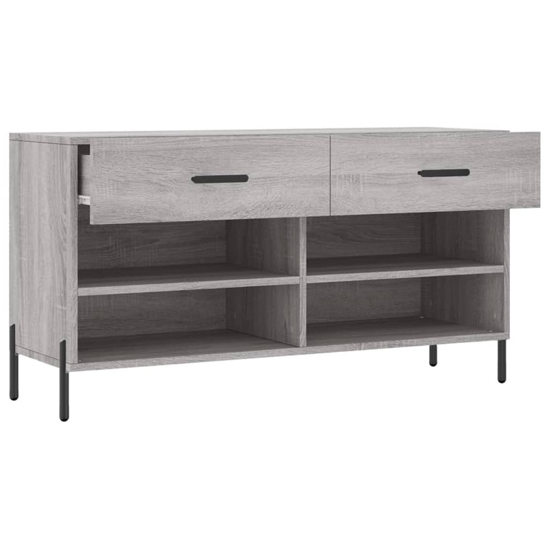 Schoenenbank 102X35X55 Cm Bewerkt Hout Eikenkleur