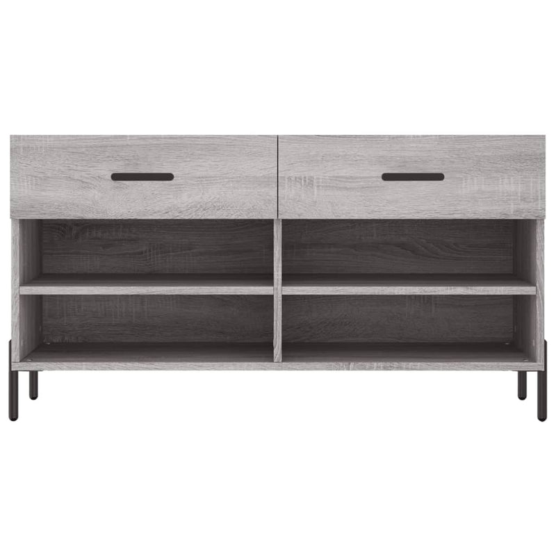 Schoenenbank 102X35X55 Cm Bewerkt Hout Eikenkleur