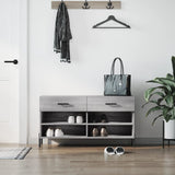 Schoenenbank 102X35X55 Cm Bewerkt Hout Eikenkleur