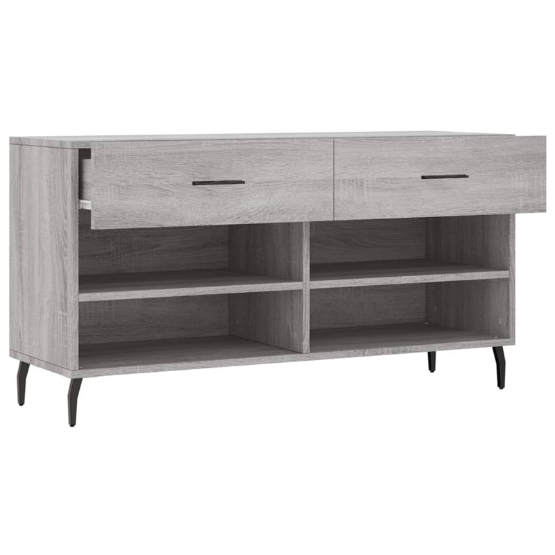 Schoenenbank 102X35X55 Cm Bewerkt Hout Eikenkleur