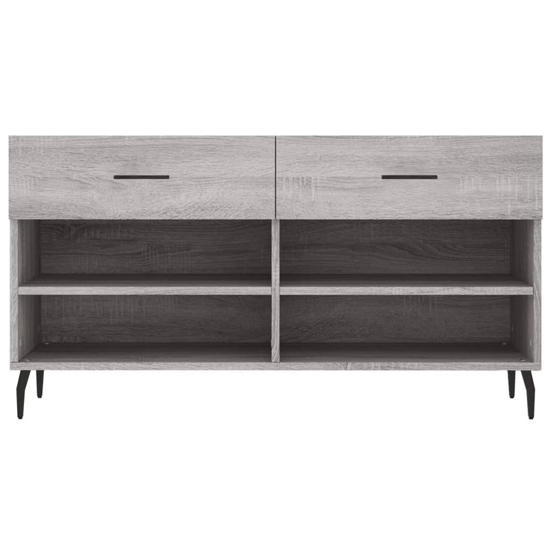 Schoenenbank 102X35X55 Cm Bewerkt Hout Eikenkleur