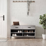 Schoenenbank 102X35X55 Cm Bewerkt Hout Eikenkleur