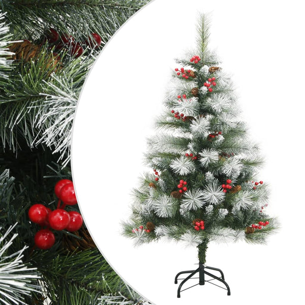 Kunstkerstboom Met Scharnieren Dennenappels En Bessen Groen