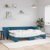 Slaapbank Onderschuifbed Matrassen 90X190Cm Fluweel