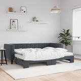 Slaapbank Onderschuifbed Matrassen 90X190Cm Fluweel