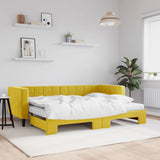 Slaapbank Onderschuifbed Matrassen 90X190Cm Fluweel