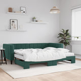 Slaapbank Onderschuifbed Matrassen 90X190Cm Fluweel
