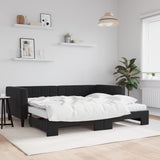 Slaapbank Onderschuifbed Matrassen 90X190Cm Fluweel