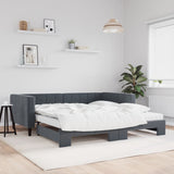 Slaapbank Onderschuifbed Matrassen 90X190Cm Fluweel