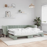 Slaapbank Onderschuifbed Matrassen 90X190Cm Fluweel
