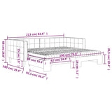 Slaapbank Onderschuifbed Matrassen 90X190Cm Fluweel