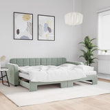 Slaapbank Onderschuifbed Matrassen 90X190Cm Fluweel
