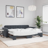 Slaapbank Onderschuifbed Matrassen 90X190Cm Fluweel